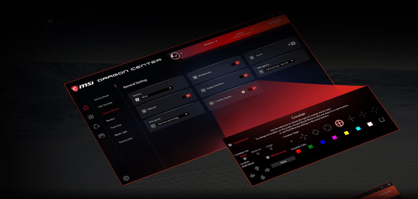 An interface of Dragon Center
